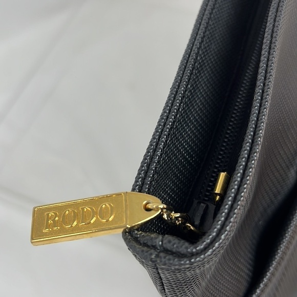 Rodo Vintage New Convertible Clutch Shoulder Crossbody Large Zip Bag - Picture 4 of 13